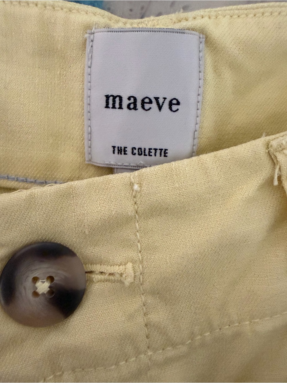 Anthropologie Maeve Collette Wide-Leg High-Rise Cropped Pants Yellow 29 - Picture 10 of 12
